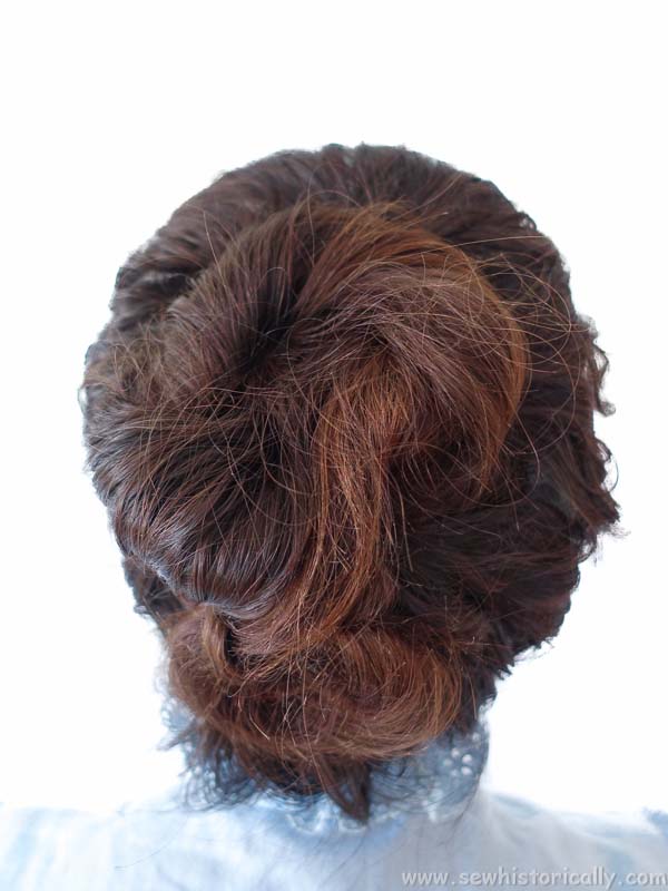 Edwardian Pompadour Hairstyle Figure 8 Bun