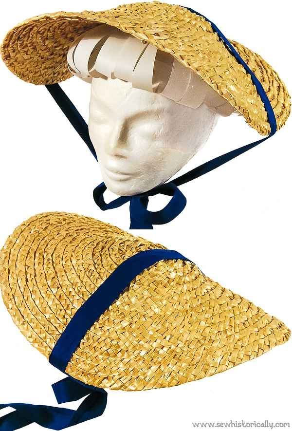 18th Century Hand Braided Straw Bergere Hat