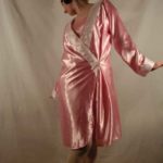 1920s Pink Satin Peignoir (Dressing Gown)