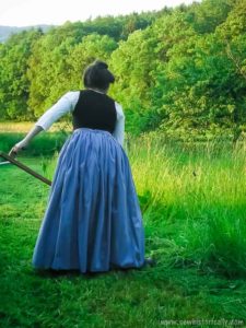 Edwardian Haymaking With The Scythe