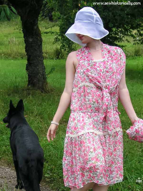 1920s Sheer Floral Chiffon Summer Dress - Sew Historically