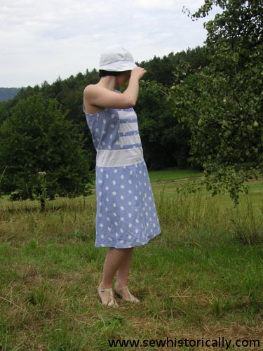 1920s Blue And White Cotton House Dress Makeover Sew Historically