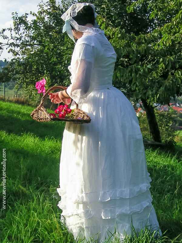 1850s Sheer White Muslin Dress - Sew Historically