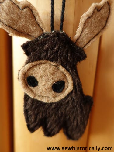 diy christmas reindeer stuffed felt plush ornament