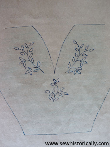1950 cutwork design for a blouse neckline