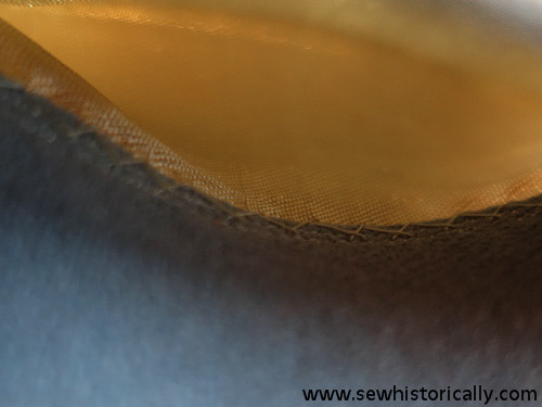 double welt pocket inside view
