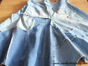 DIY Distressed Denim Skirt - Sew Historically