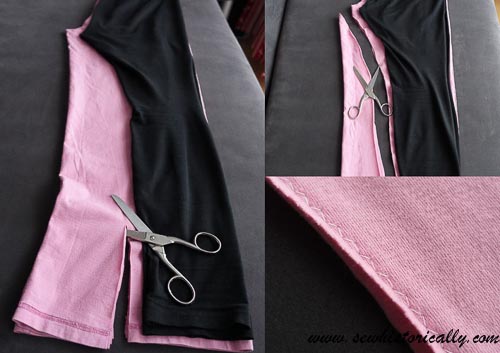 Turn Pajama Pants Into Leggings Refashion Tutorial Make Pants Tighter Skinnier