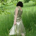 1920s Gold Sequin Evening Dress