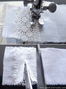 Black Tea Dye On Polyester Lace and Fabric - Sew Historically