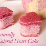 Naturally Colored Heart Cake