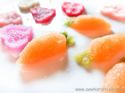 Glittering Sugar Carrot Cake Decorations In The Sun
