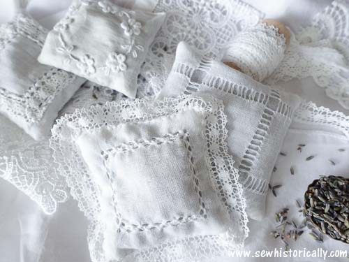 Victorian Edwardian Lace Lavender Sachets Tutorial