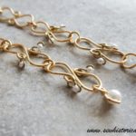 DIY Gold Wirework Earrings