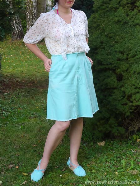 Jeans To Skirt Refashion
