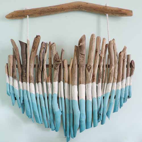DIY Driftwood Heart Tutorial - Sew It Cook It Craft It Link Party Features