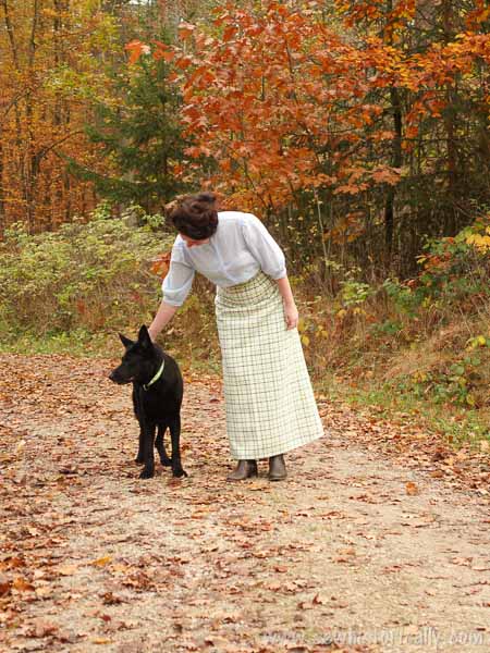 1910s Plaid Wool Skirt