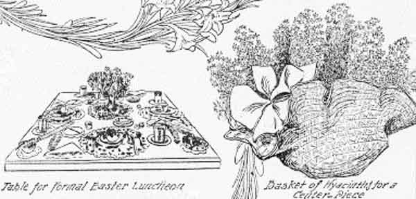 An Edwardian Easter Party - Table Decoration With Flowers