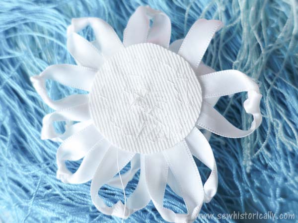 Antique 1920s Flower Buckram Backing