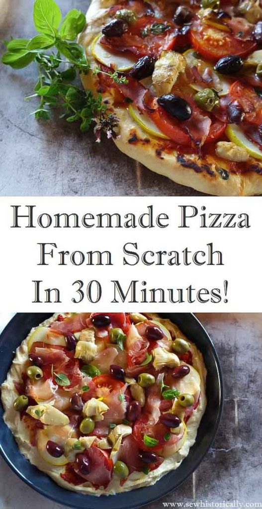 Homemade Pizza From Scratch In 30 Minutes! - Sew Historically