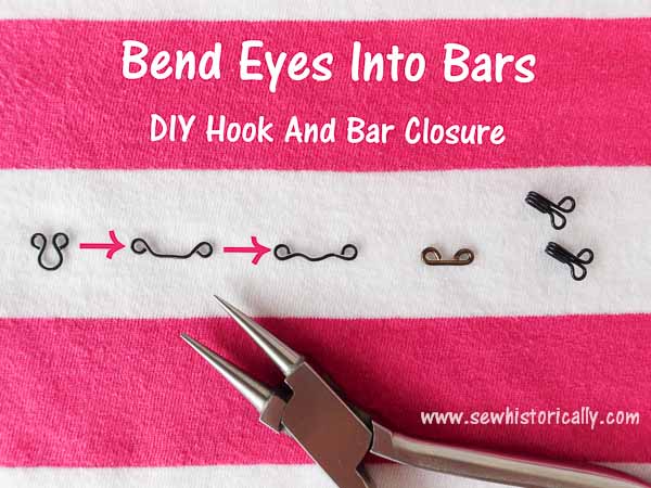 Bend Eyes Into Bars - DIY Hook And Bar Closure