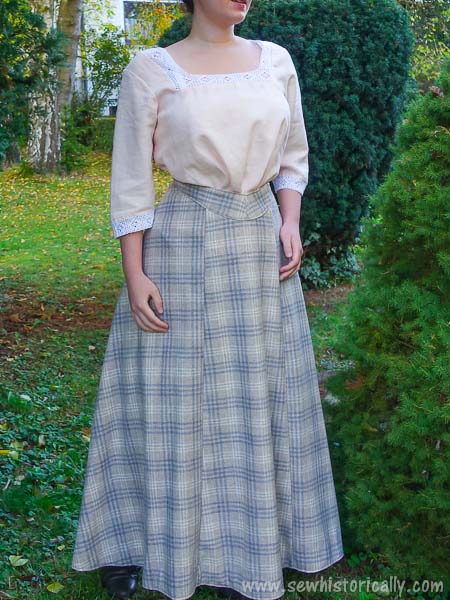 Edwardian Tailored Wool Skirt