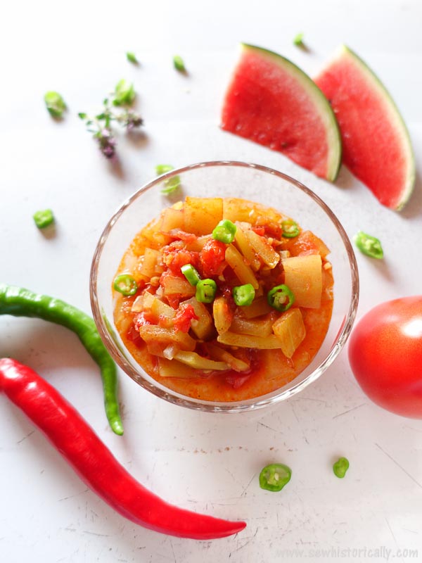 Tomato Watermelon Rind Curry - 15 Recipes With Watermelon Rind