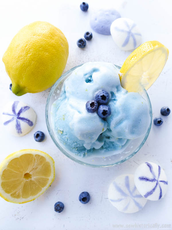 Vegan Naturally Blue Lemon Ice Cream With Aquafaba
