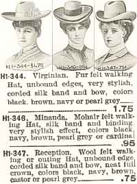 Edwardian Felt Walking Hats