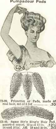 Edwardian Gibson Girl Pompadour Rat Real Hair Pompadour Pad