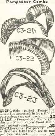 Edwardian Pompadour Combs