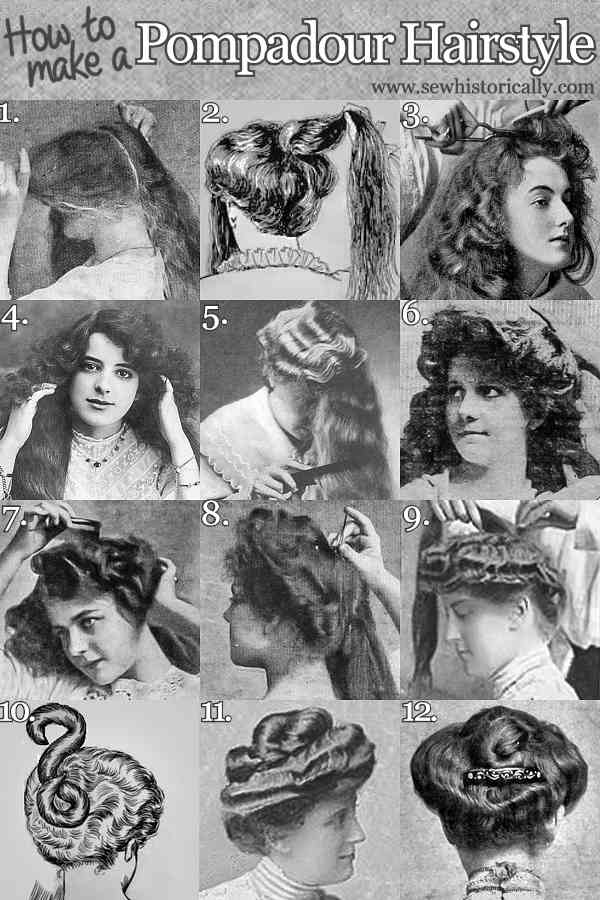 50 Edwardian Pompadour Gibson Girl Hairstyles - Sew Historically