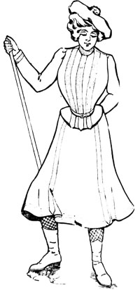 Short Edwardian Walking Skirt For Hiking