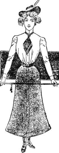 The Rainy Day Costume, 1900, San Jose Herald, Edwardian Walking Skirt