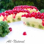 All-Natural Green Kale Polka Dot Cake