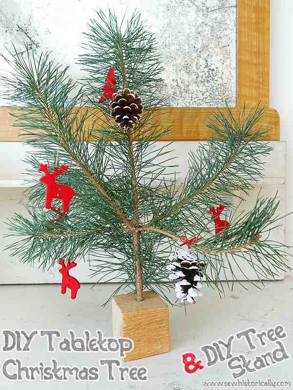 DIY Real Tabletop Christmas Trees & Small DIY Christmas Tree Stand Tutorial