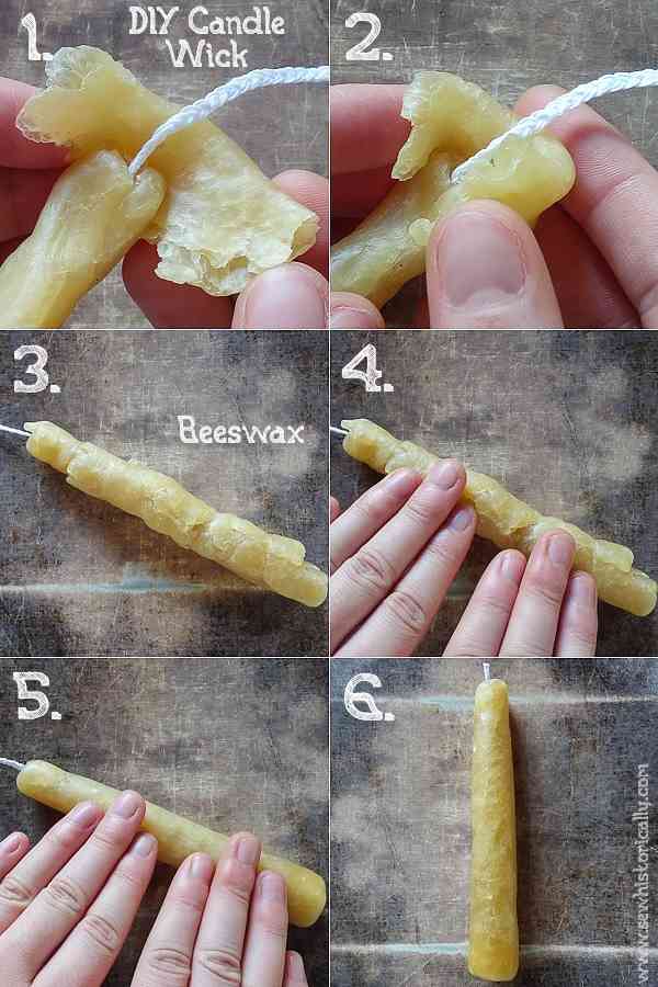 6 Ways How To Make Candles - DIY Beeswax Candles - Sew Historically