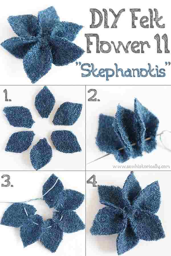 11 DIY Felt Flowers - No Sew & No Glue - Sew Historically