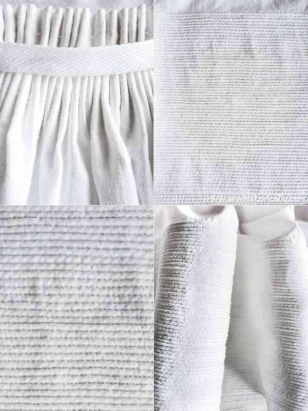 Victorian Corded Petticoat Cording Detail Cartridge Pleats Close Up