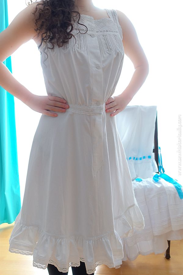 Refashioned Edwardian Lace Slip