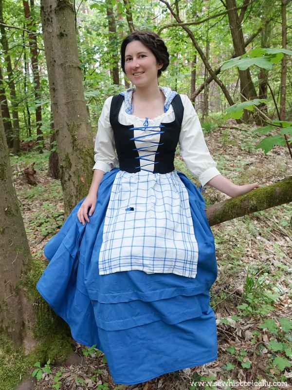 Historical Peasant Working Woman Sitting On Tree